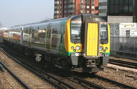 350118 approaching East Croydon on 18th March 2009